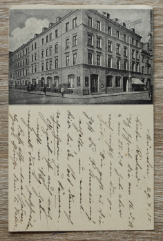 AK München / 1914 / Hotel Schwarzer Adler / Schillerstrasse 32 / M Geiselbrechtinger / Architektur Straße